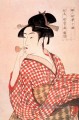 Fille soufflant Vidro Kitagawa Utamaro ukiyo e Bijin GA